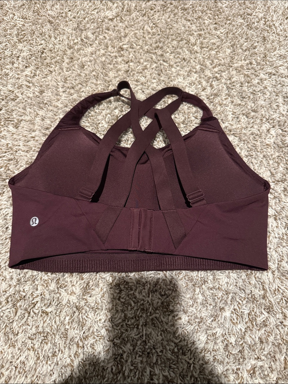 lululemon athletica Strappy High-Neck Sports Bra in Deep Wine - Picture 3 of 3